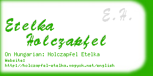 etelka holczapfel business card